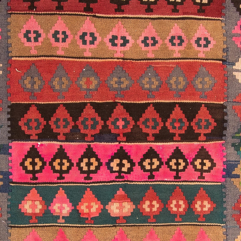 Løber Kelim-tæppe - gammelt - 350 x 140 cm - flerfarvet