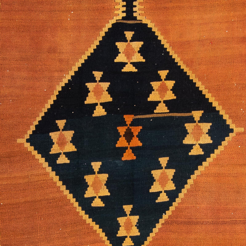 Løber Kelim-tæppe - gammelt - 375 x 124 cm - flerfarvet