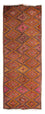 Løber Kelim-tæppe - gammelt - 370 x 140 cm - flerfarvet