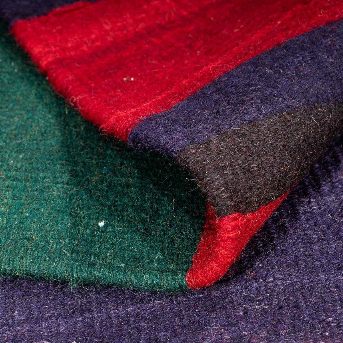 Kelim-tæppe - gammelt - 210 x 175 cm - flerfarvet