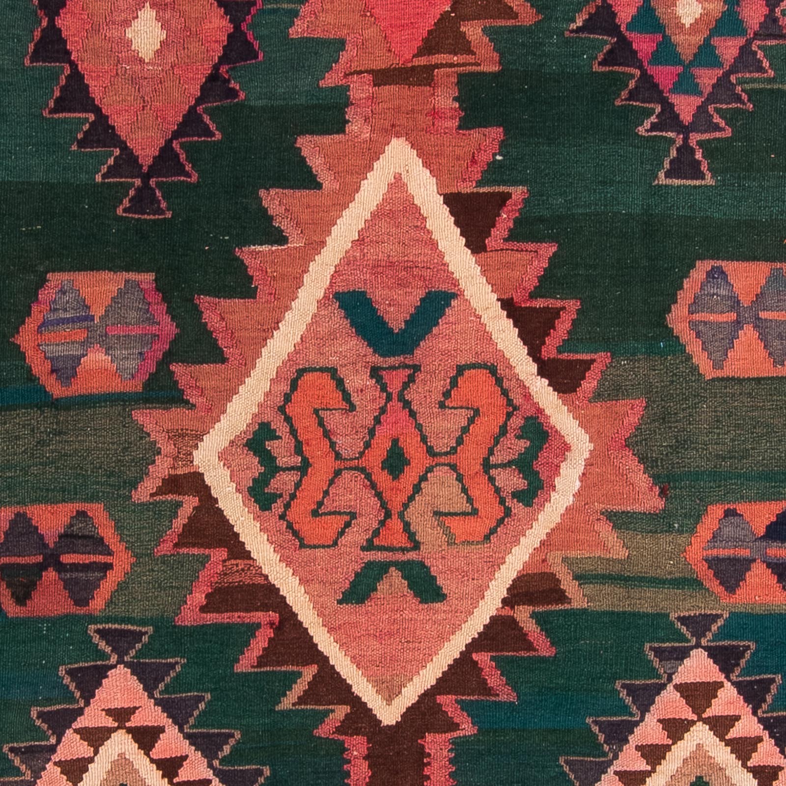 Kelim-tæppe - gammelt - 310 x 175 cm - flerfarvet