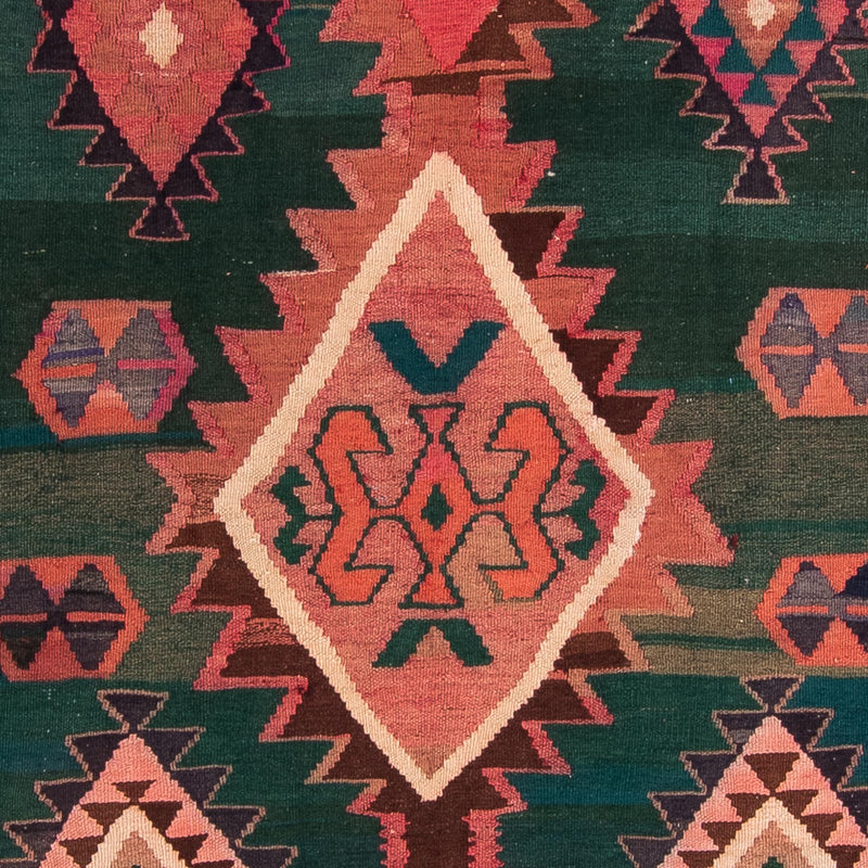 Kelim-tæppe - gammelt - 310 x 175 cm - flerfarvet
