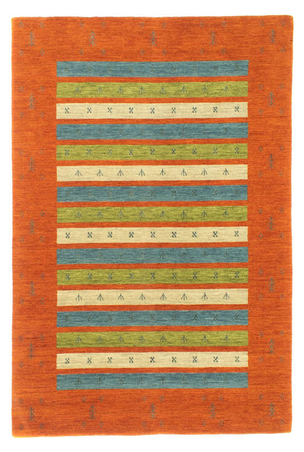 Gabbeh-tæppe - Softy - 203 x 144 cm - farvet