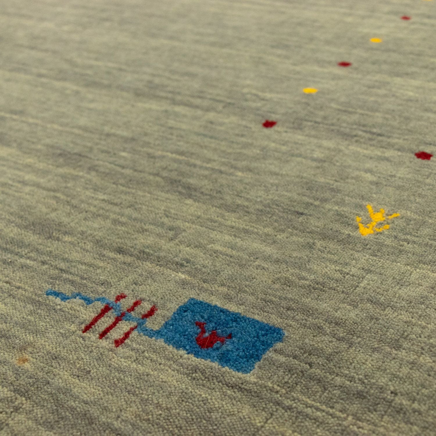 Gabbeh-tæppe - Softy - 201 x 141 cm - sølv