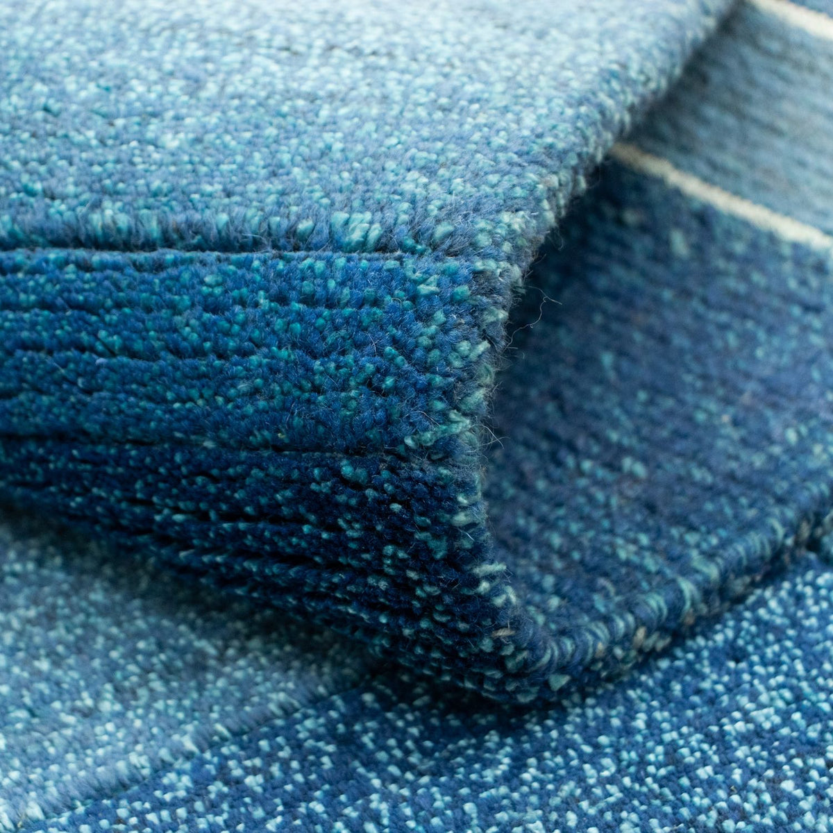 Nepal Tæppe - 181 x 123 cm - blå