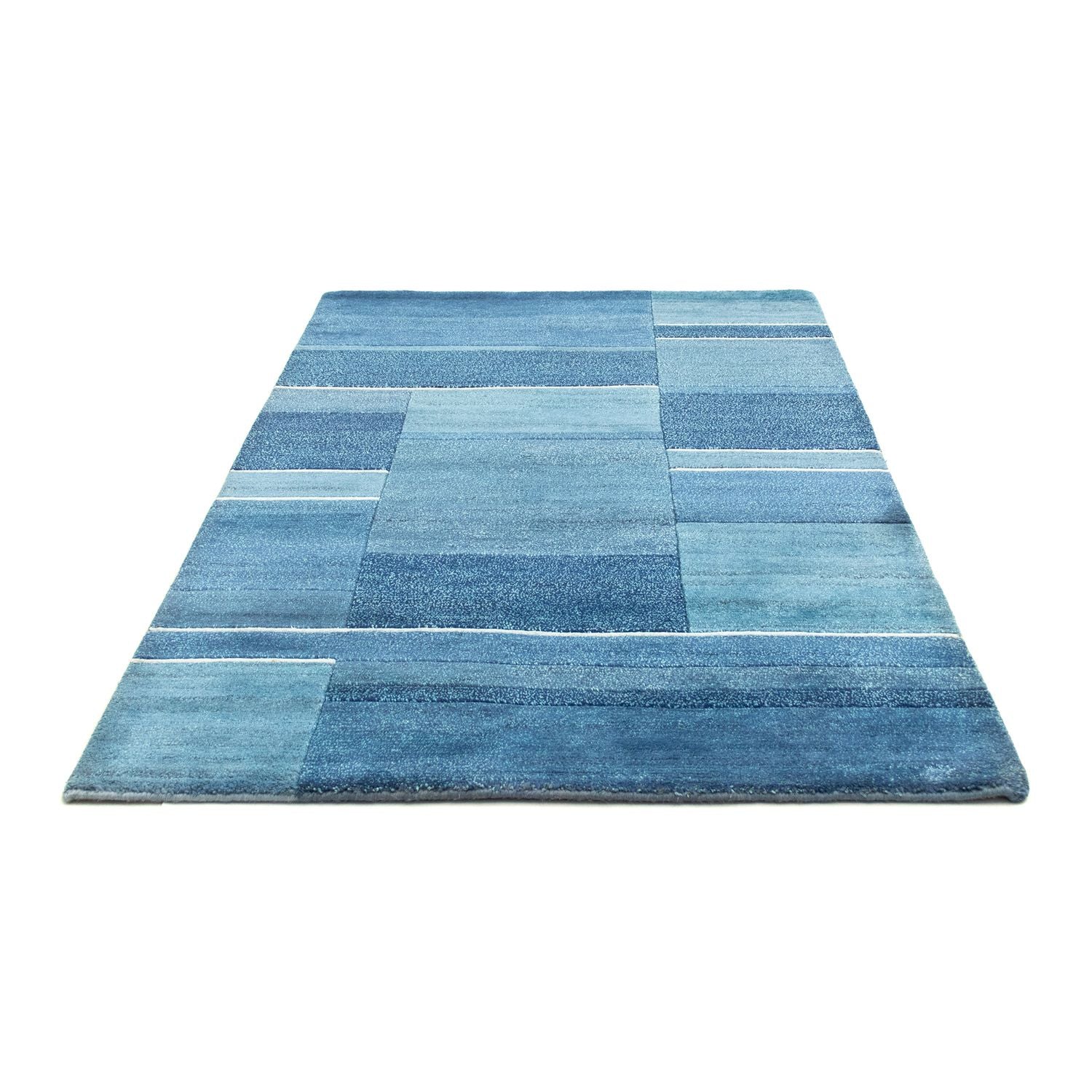 Nepal Tæppe - 181 x 123 cm - blå