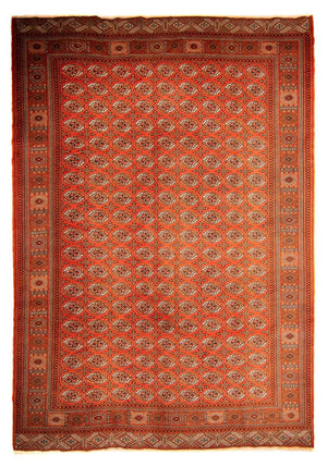 Turkaman-tæppe - 333 x 260 cm - mørkerød