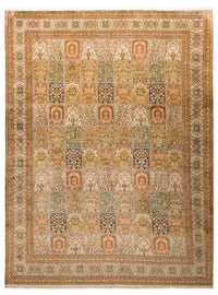 Silketæppe - Kashmir Silk - 328 x 240 cm - flerfarvet