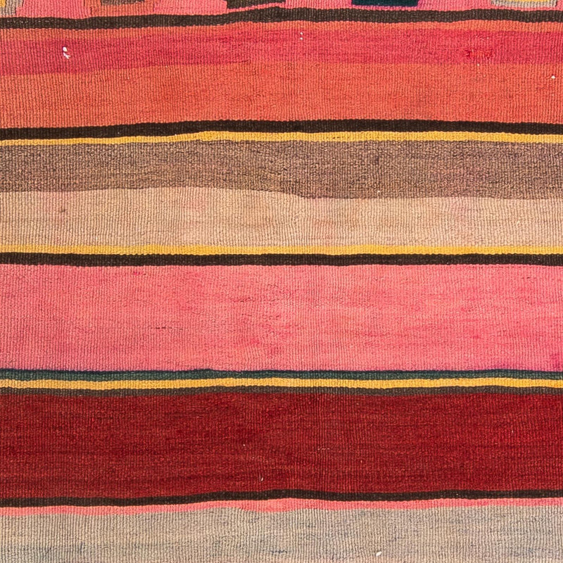 Løber Kelim-tæppe - gammelt - 250 x 120 cm - flerfarvet