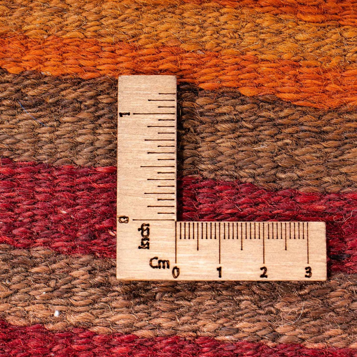 Kelim-tæppe - gammelt - 170 x 145 cm - flerfarvet