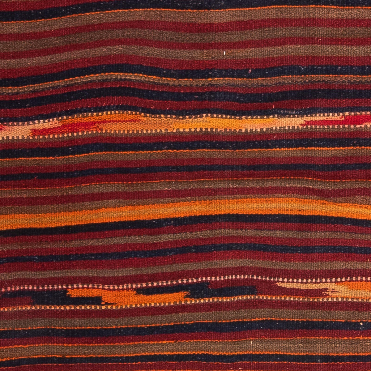 Kelim-tæppe - gammelt - 170 x 145 cm - flerfarvet