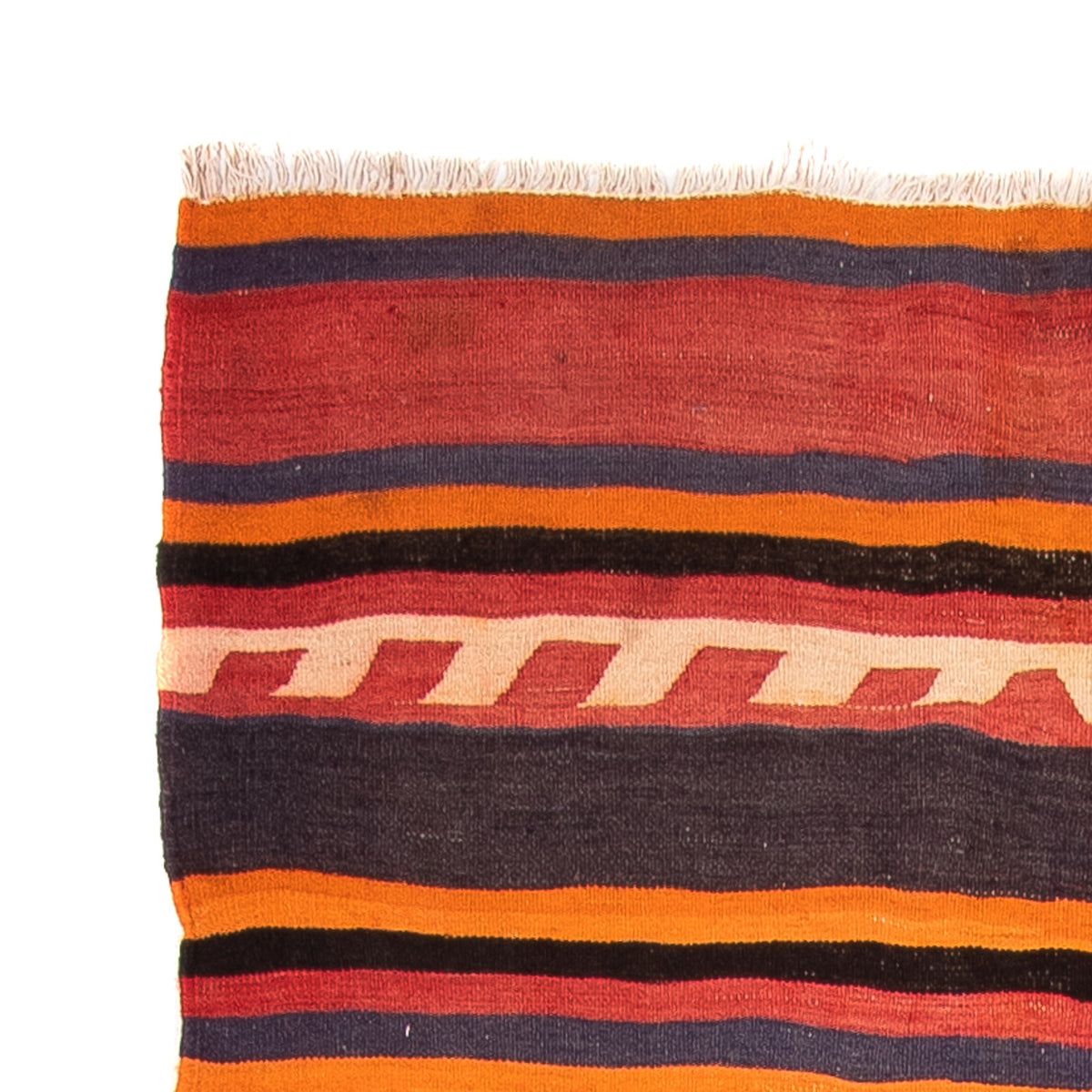 Løber Kelim-tæppe - gammelt - 295 x 120 cm - flerfarvet