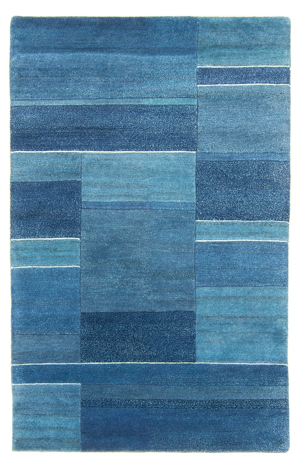 Nepal Tæppe - 181 x 119 cm - blå