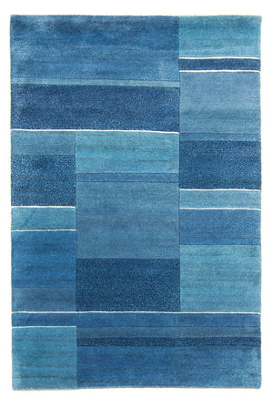 Nepal Tæppe - 175 x 119 cm - blå