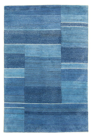 Nepal Tæppe - 181 x 121 cm - blå