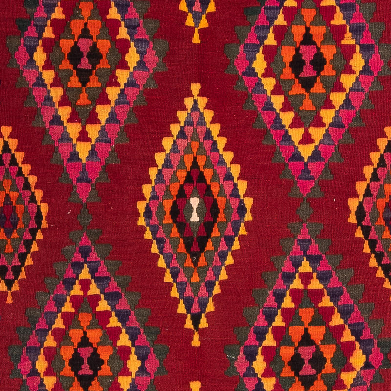 Løber Kelim-tæppe - gammelt - 380 x 144 cm - flerfarvet