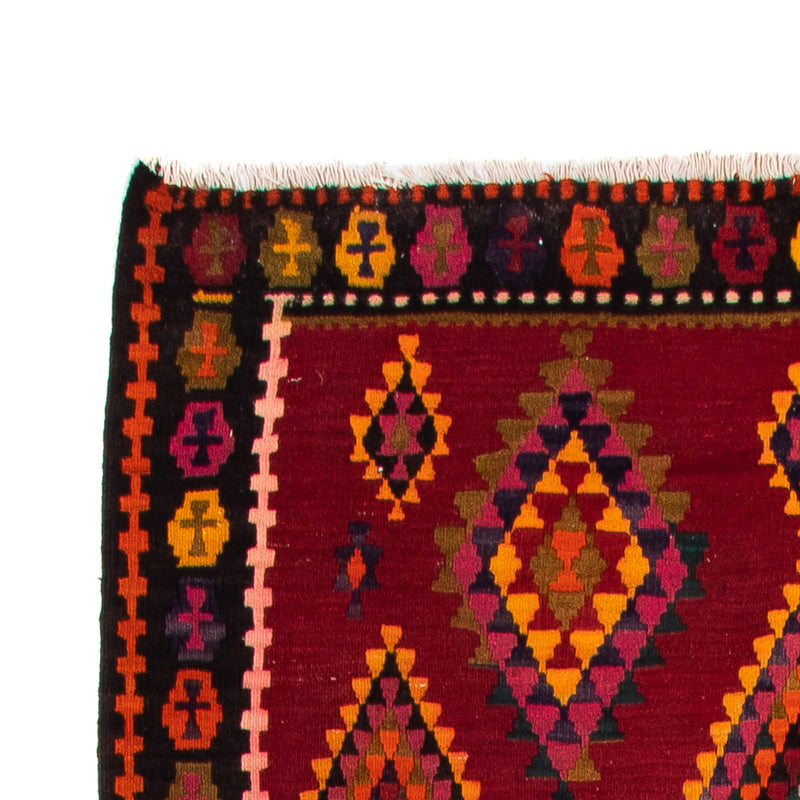 Løber Kelim-tæppe - gammelt - 380 x 144 cm - flerfarvet