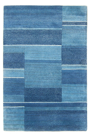 Nepal Tæppe - 181 x 121 cm - blå