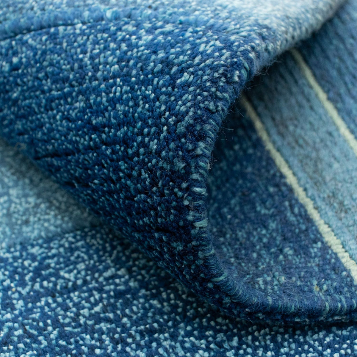 Nepal Tæppe - 181 x 121 cm - blå