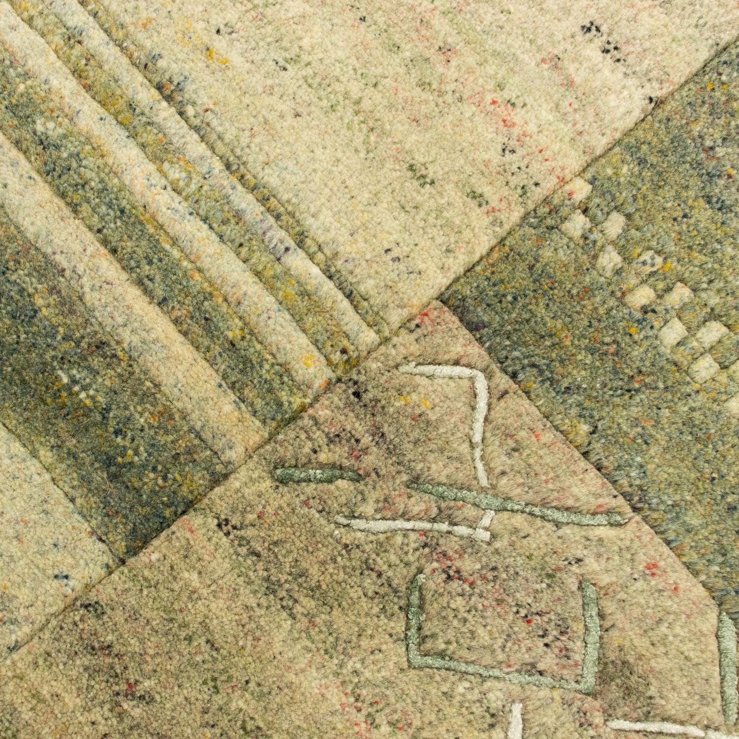 Nepal Tæppe - 238 x 172 cm - grøn