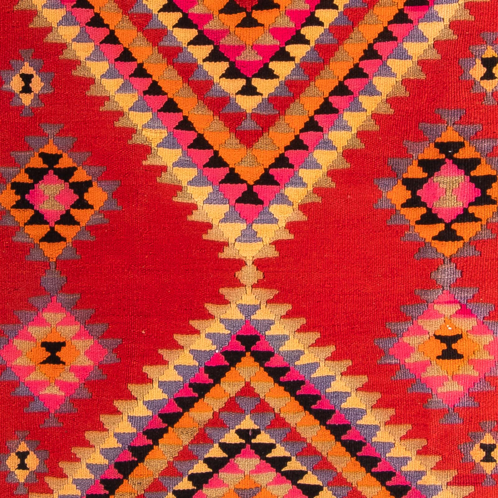 Løber Kelim-tæppe - gammelt - 400 x 155 cm - flerfarvet