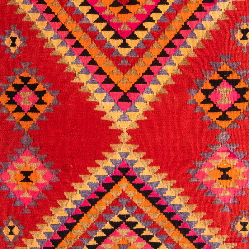 Løber Kelim-tæppe - gammelt - 400 x 155 cm - flerfarvet