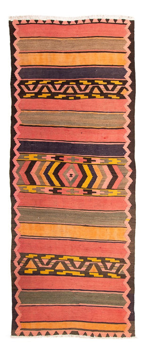 Løber Kelim-tæppe - gammelt - 300 x 125 cm - flerfarvet