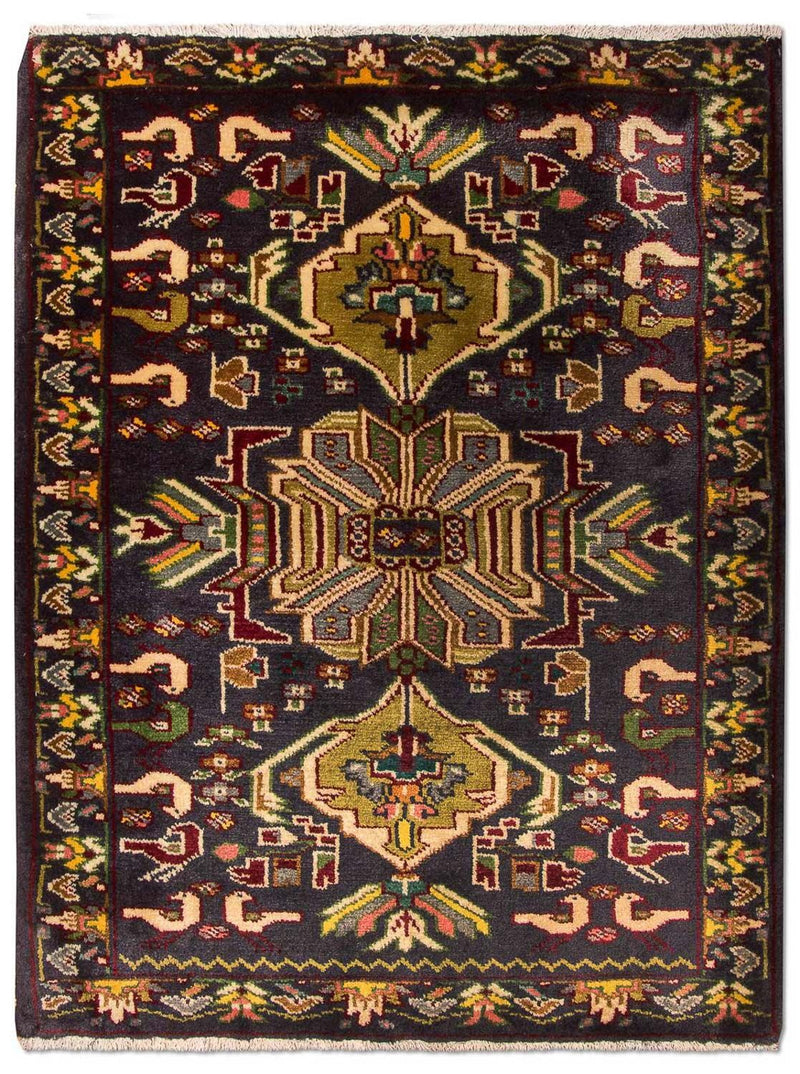 Persisk tæppe - Classic - 90 x 70 cm - mørkeblå