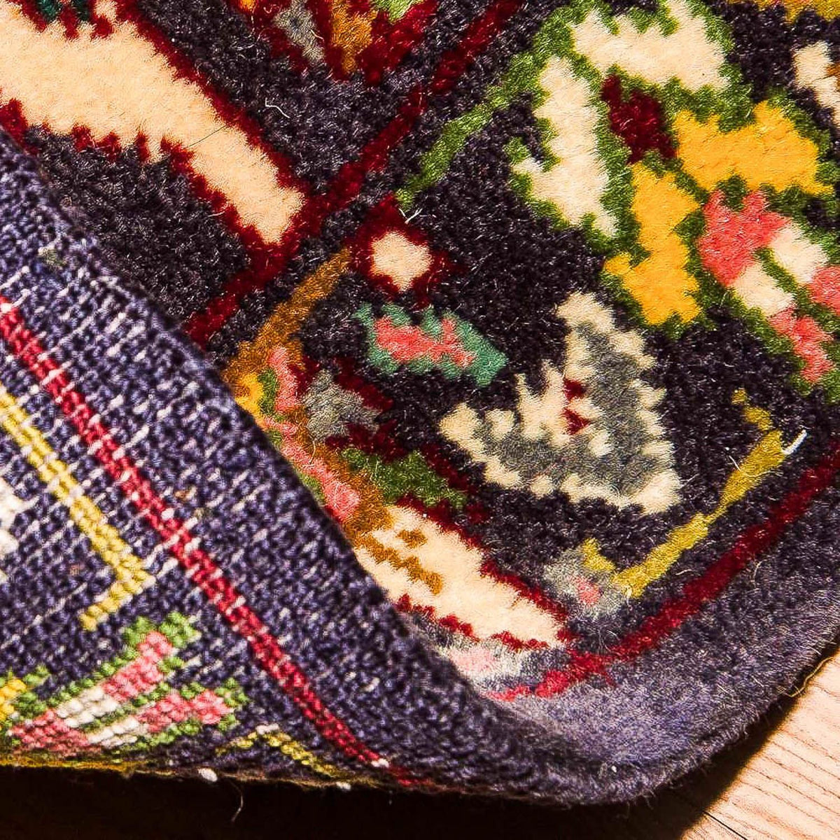 Persisk tæppe - Classic - 90 x 70 cm - mørkeblå