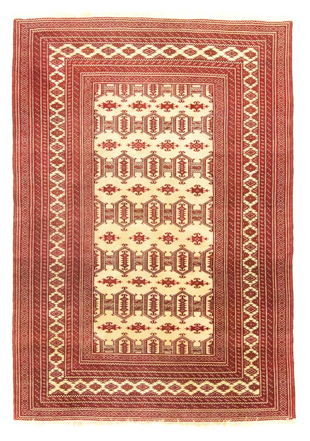 Turkaman-tæppe - 185 x 135 cm - rød