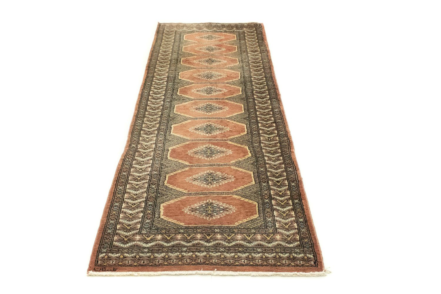 Løber Pakistan Tæppe - 257 x 80 cm - orange