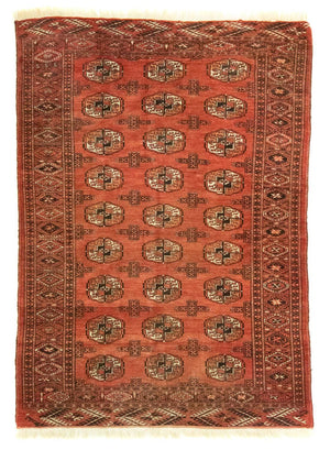 Turkaman-tæppe - 174 x 128 cm - rød