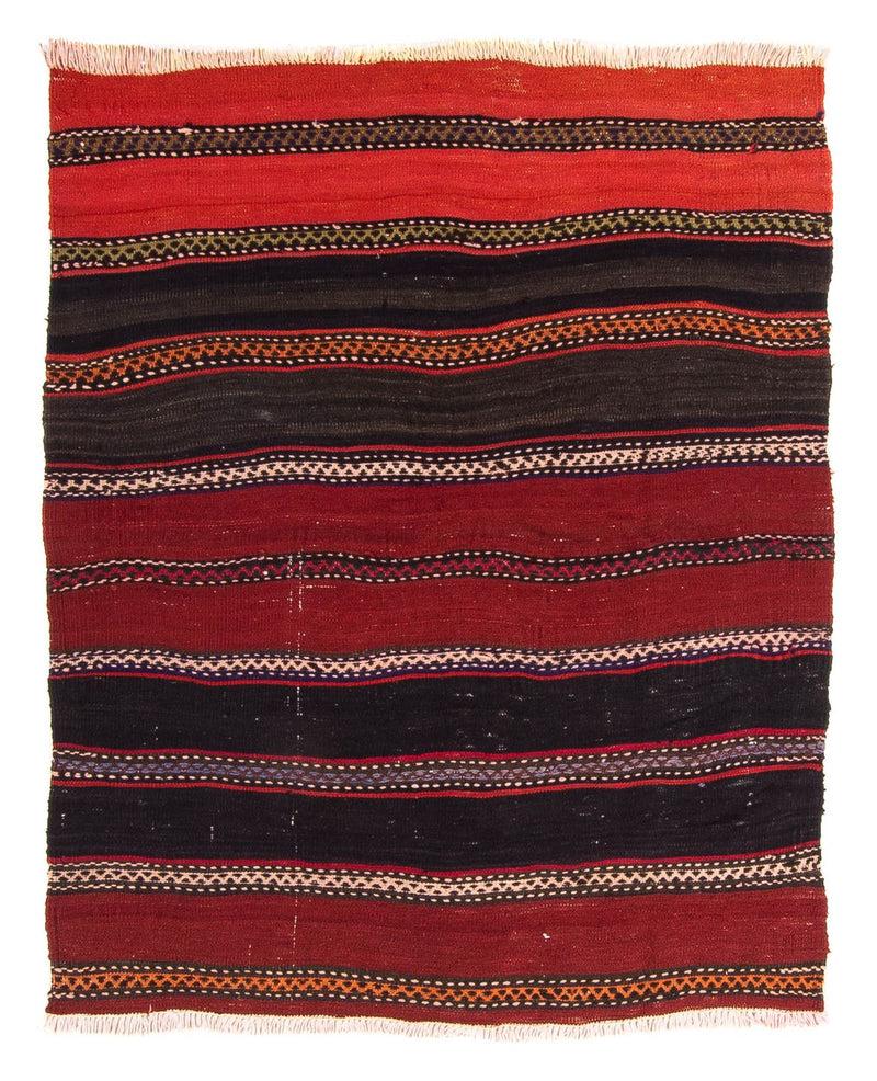 Kelim-tæppe - gammelt - 150 x 110 cm - flerfarvet