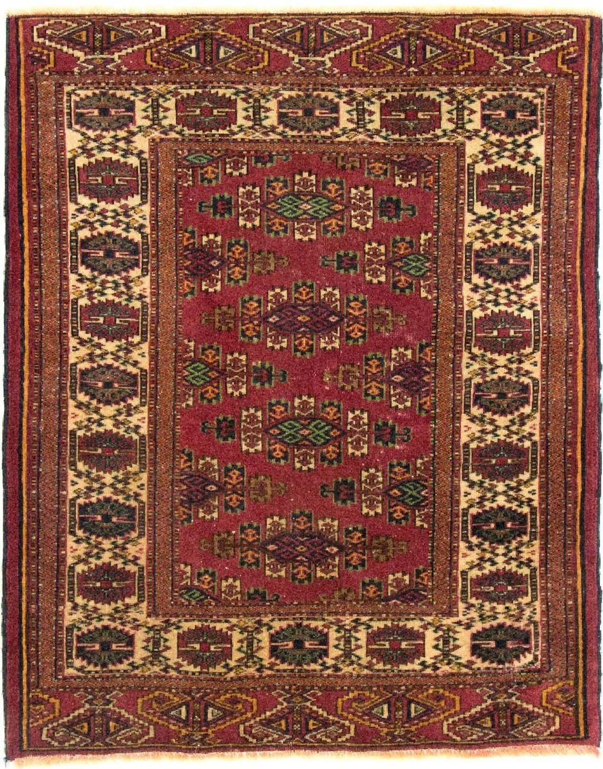Afghansk tæppe - Bukhara - 106 x 94 cm - rød