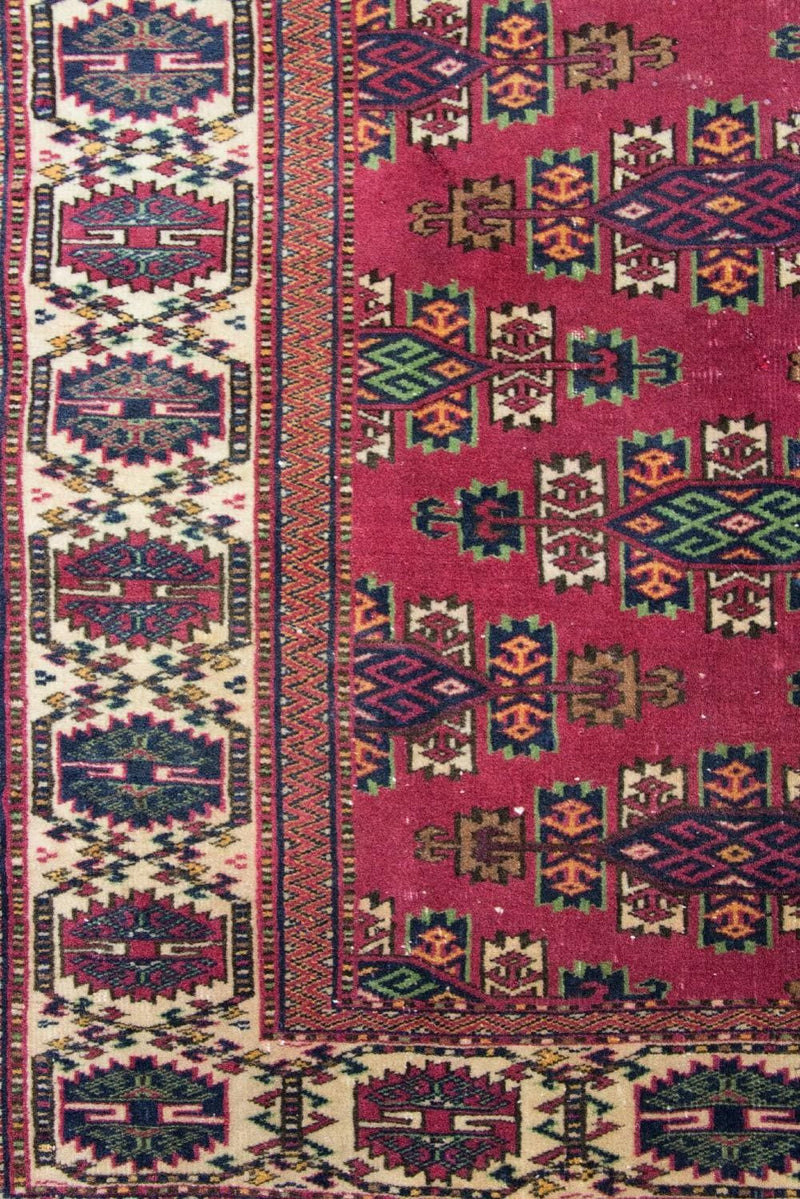 Afghansk tæppe - Bukhara - 106 x 94 cm - rød