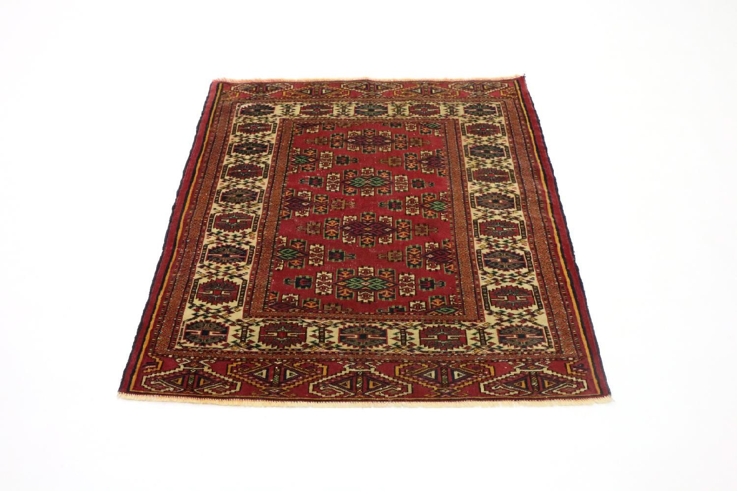 Afghansk tæppe - Bukhara - 106 x 94 cm - rød