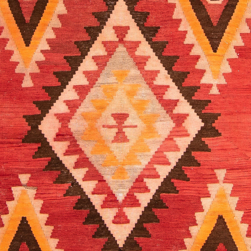 Kelim-tæppe - gammelt - 283 x 142 cm - flerfarvet