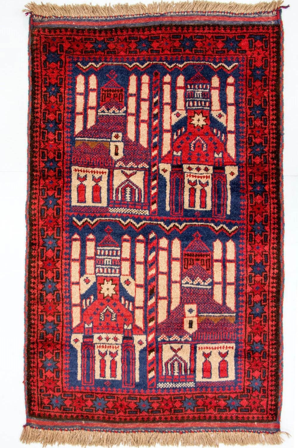 Baluch-tæppe - 145 x 87 cm - flerfarvet