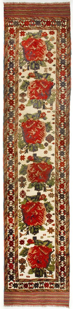 Løber Kelim-tæppe - orientalsk - 370 x 82 cm - beige