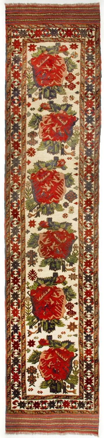 Løber Kelim-tæppe - orientalsk - 370 x 82 cm - beige