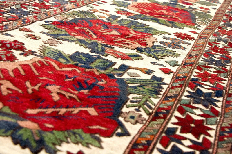 Løber Kelim-tæppe - orientalsk - 370 x 82 cm - beige