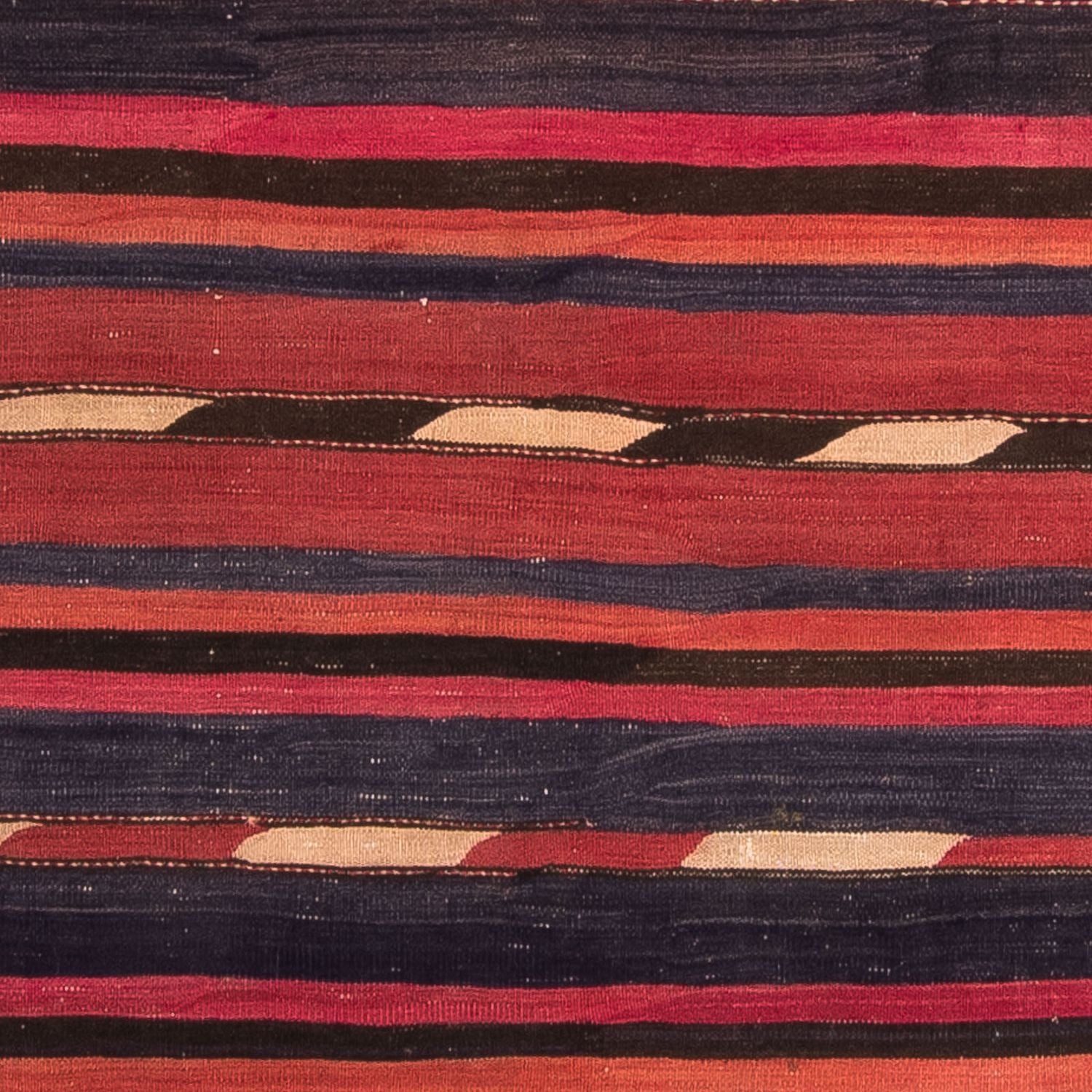 Kelim-tæppe - gammelt - 215 x 140 cm - flerfarvet