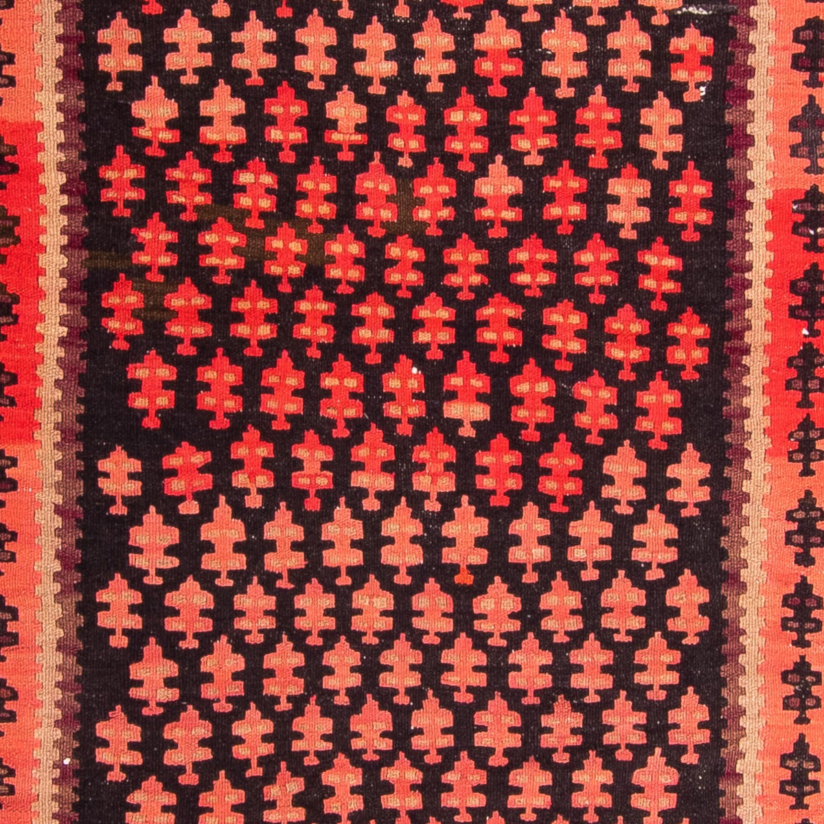 Kelim-tæppe - gammelt - 270 x 145 cm - flerfarvet