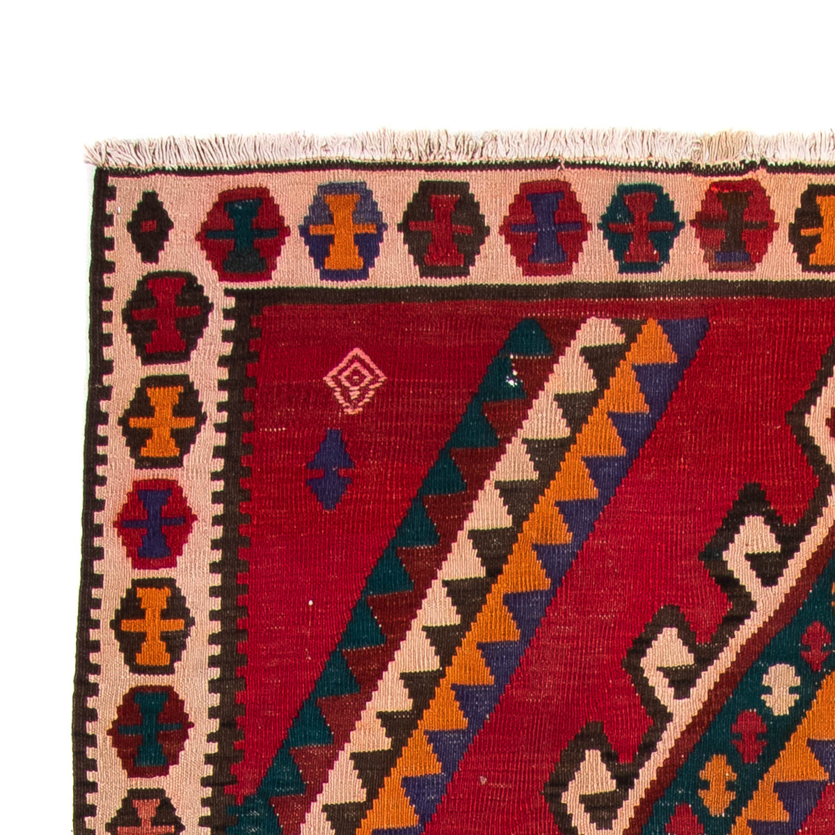 Løber Kelim-tæppe - gammelt - 323 x 167 cm - flerfarvet