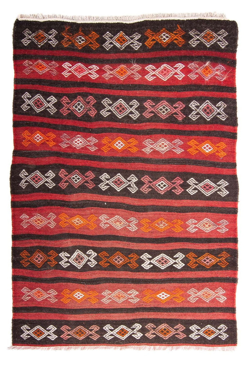 Kelim-tæppe - gammelt - 160 x 115 cm - flerfarvet