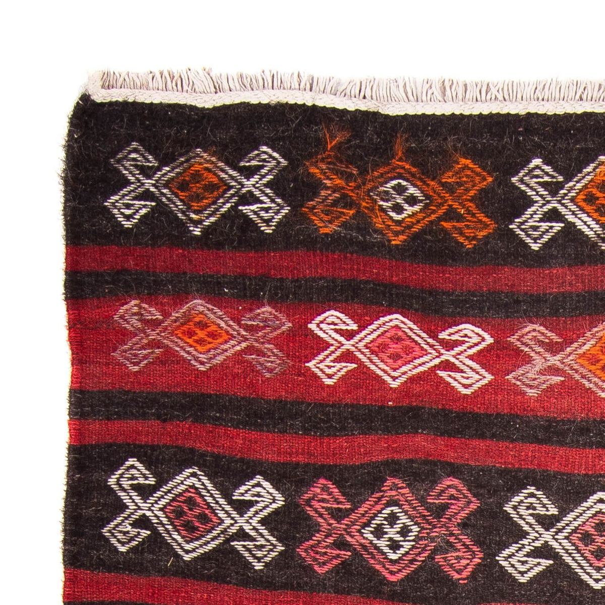 Kelim-tæppe - gammelt - 160 x 115 cm - flerfarvet