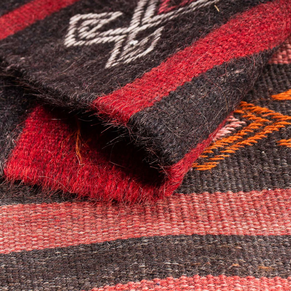 Kelim-tæppe - gammelt - 160 x 115 cm - flerfarvet