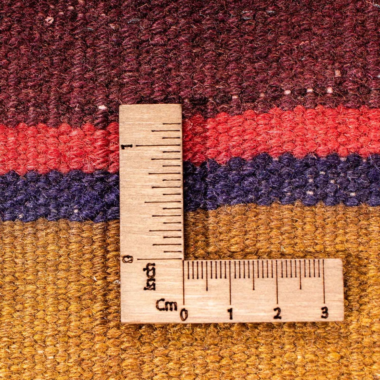 Kelim-tæppe - gammelt - 235 x 155 cm - flerfarvet