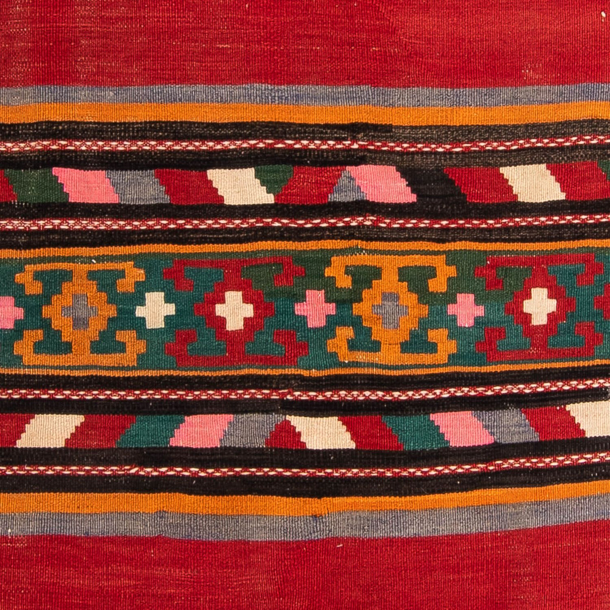 Løber Kelim-tæppe - gammelt - 270 x 145 cm - flerfarvet