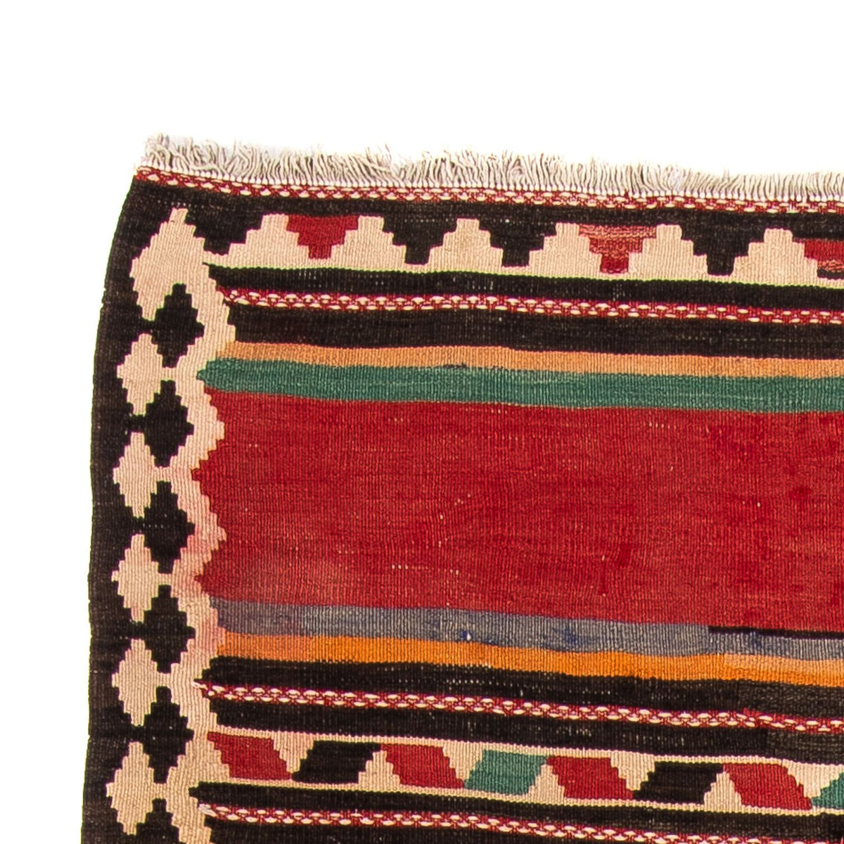 Løber Kelim-tæppe - gammelt - 270 x 145 cm - flerfarvet